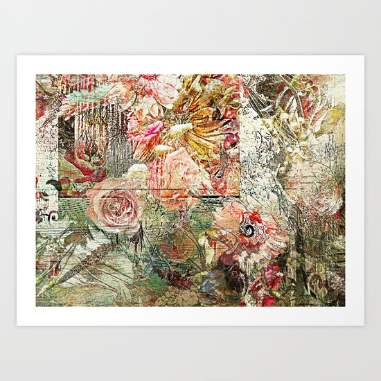 Funky Fantasy Floral Art Print