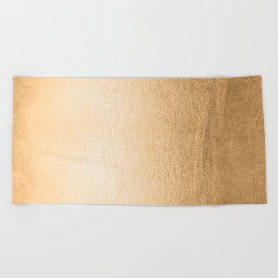 Simply Orange Sherbet Shimmer Beach Towel
