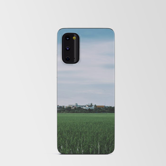 afternoon view near rice fields Android Card Case