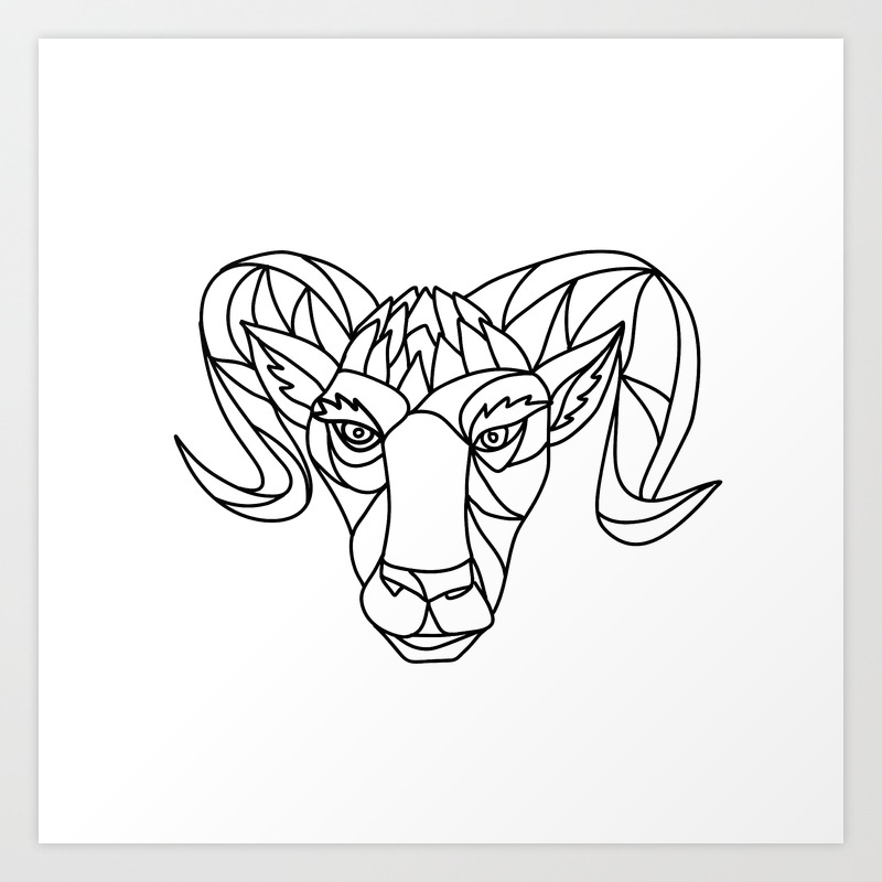 Bighorn Sheep Ram Mosaic Black And White Art Print By Patrimonio Society6,Pencil Cute Fantasy Creatures Drawings