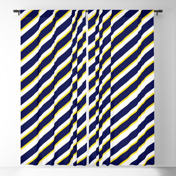 TEAM COLORS 1…Navy , yellow , white Blackout Curtain