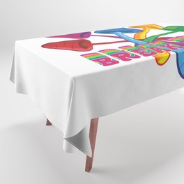Break Free psychedelic mushrooms Tablecloth