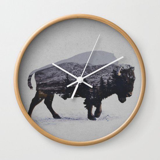The American Bison Wall Clock