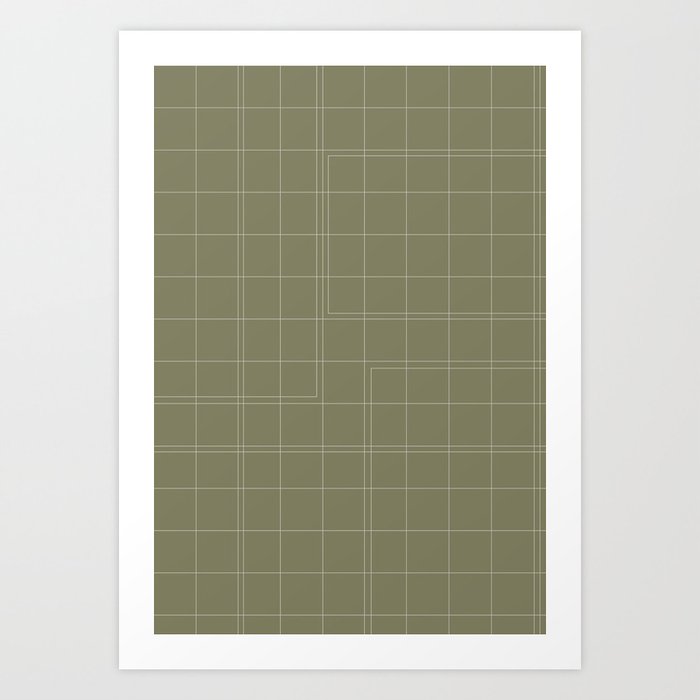 Sage Grid Art Print