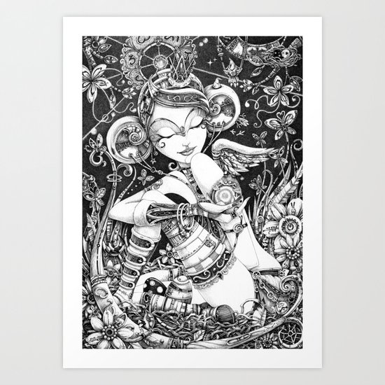 L'Ange Tombé Art Print