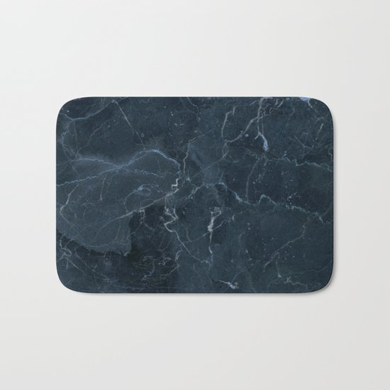 Dark blue marble texture Bath Mat
