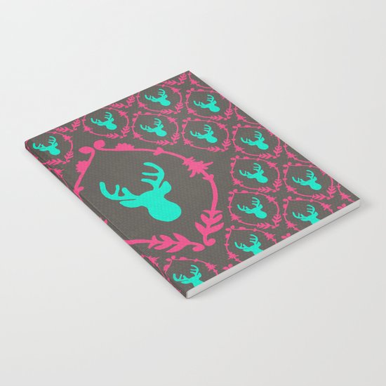 Oh Deer (teal dark) Notebook