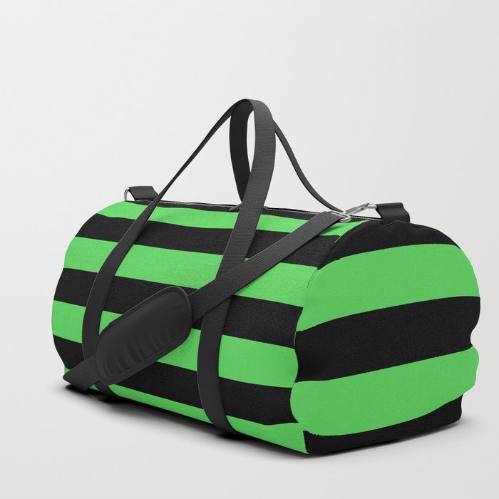 Stripes (Black & Green Pattern) Duffle Bag