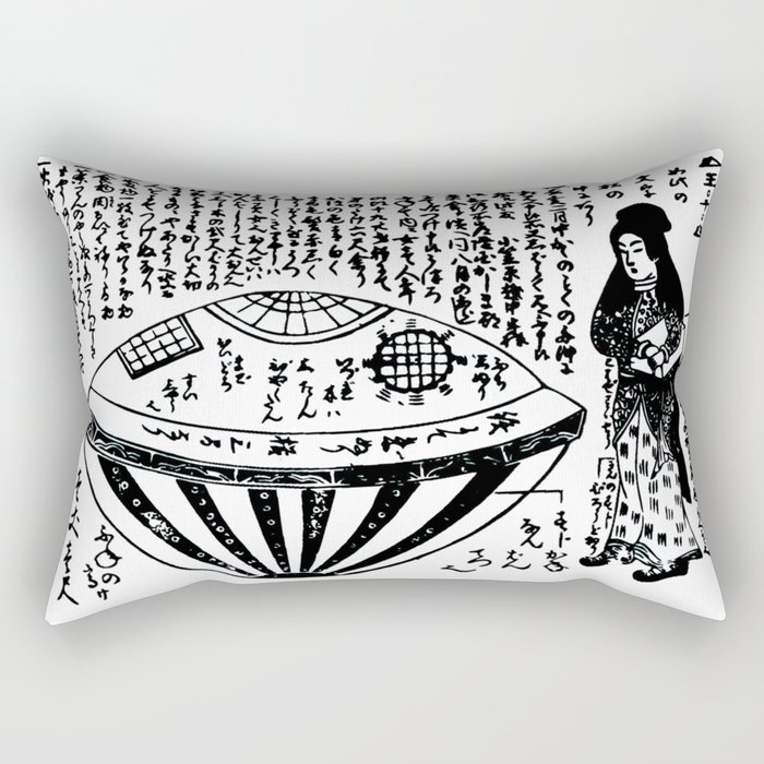 Japanese UFO Legend Utsuro-bune  Rectangular Pillow
