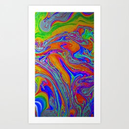 Oil Flow Abstract Art Print
