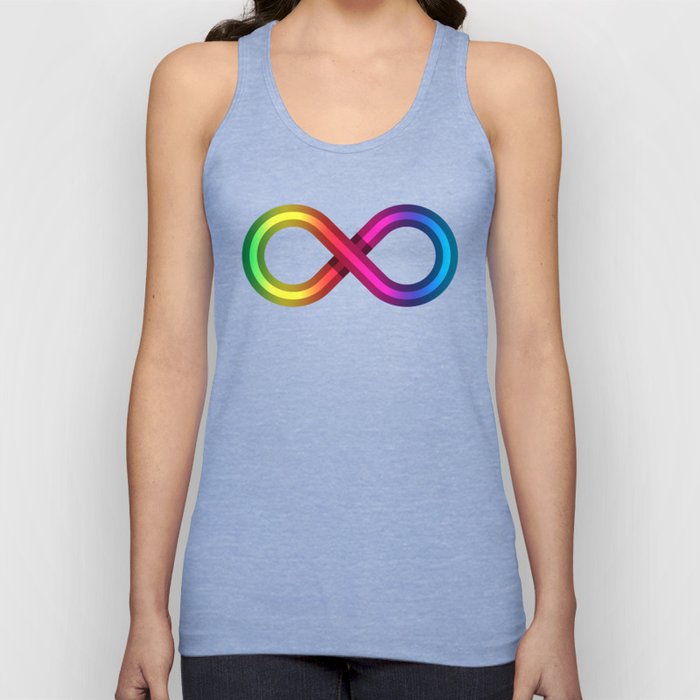 Neurodiversity Symbol - Rainbow Spectrum Infinity Knot Tank Top