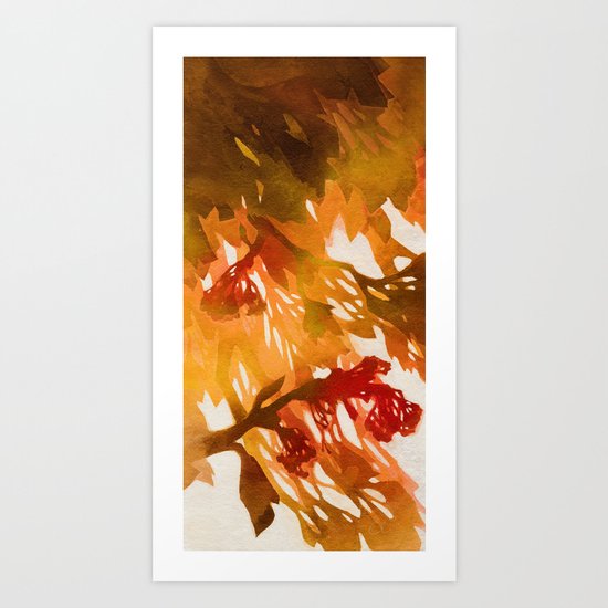 Morning Blossoms 2 - Red Variation Art Print