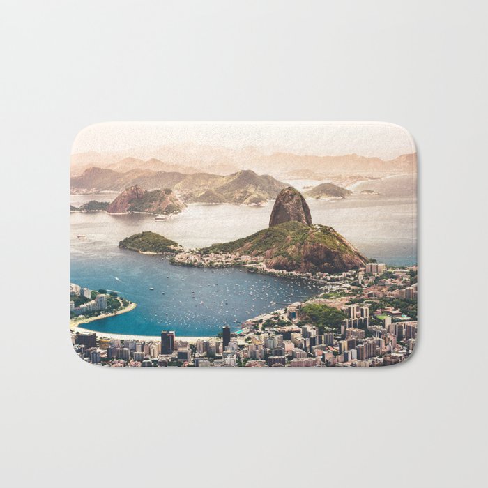 Rio De Janeiro Brazil Ipanema Copacabana City  Bath Mat