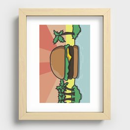 Burger Paradise Recessed Framed Print