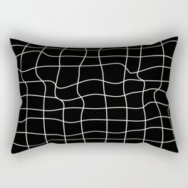 Warp Grid: Midnight Black Edition Rectangular Pillow