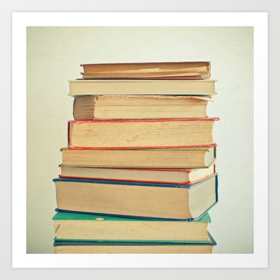 Stack of Books Art Print