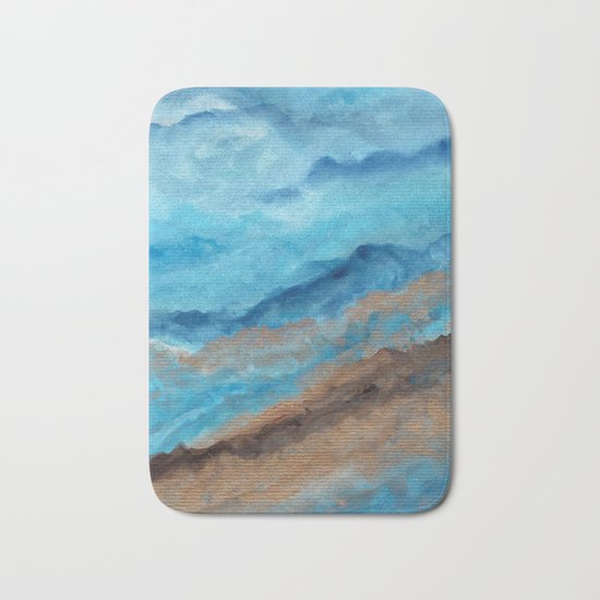 Watercolor abstract landscape 20 Bath Mat