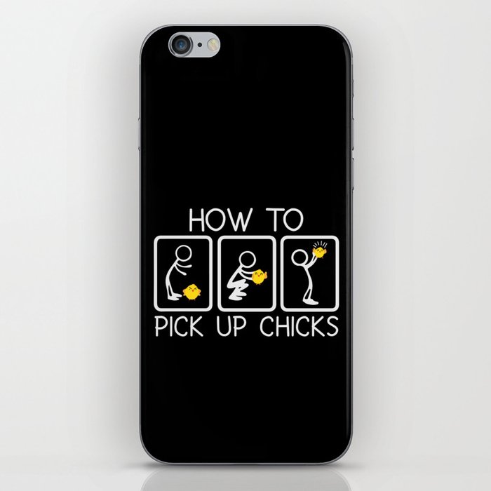 How to Pick up Chicks Funny Sarcastic Sarcasm Joke iPhone Skin