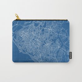 Asuncion City map of Paraguay - Blueprint Carry-All Pouch