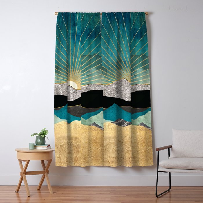 Peacock Vista Blackout Curtain By Spacefrogdesigns Society6
