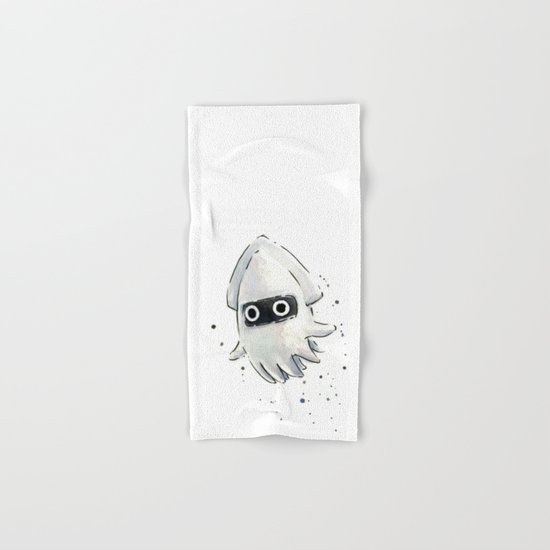 Blooper Squid Mario Watercolor Geek Art Hand & Bath Towel