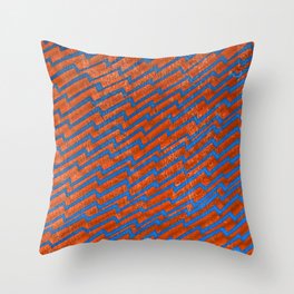 Zag [Blue/Orange] Throw Pillow