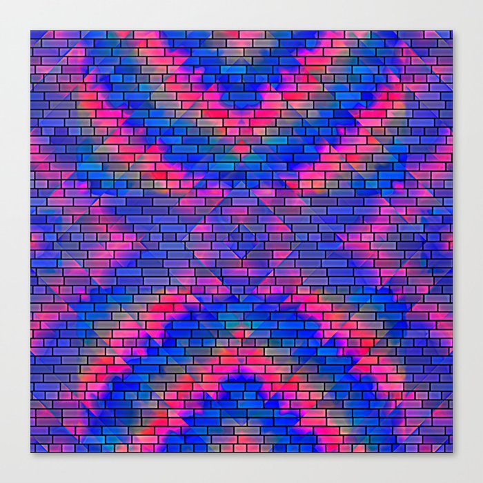 Red violet blue masonry  Canvas Print