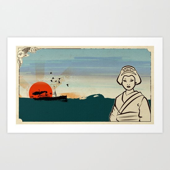 Japan Opens Art Print