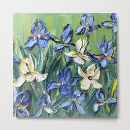 Van Gogh Irises Metal Print