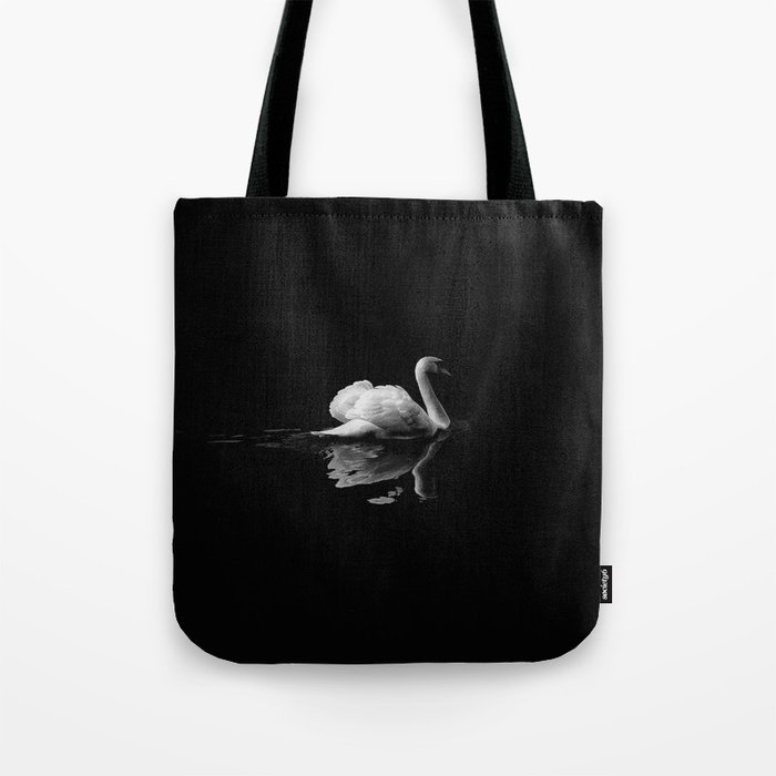 WHITE - SWAN - ON - BODY - OF - WATER Tote Bag