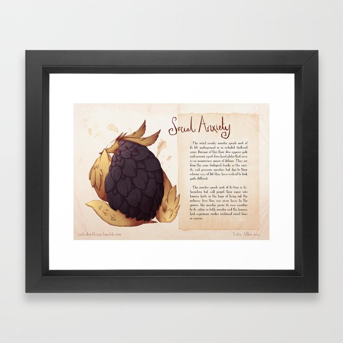 Real Monsters- Social Anxiety Framed Art Print