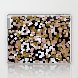 Squares Confetti Rainbow Mosaic Neutrals Tan Pink Green Laptop Skin