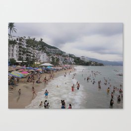 Beach Day, Puerto Vallarta Canvas Print
