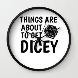 Gamer Dice Dungeon RPG Tabletop funny gift Wall Clock