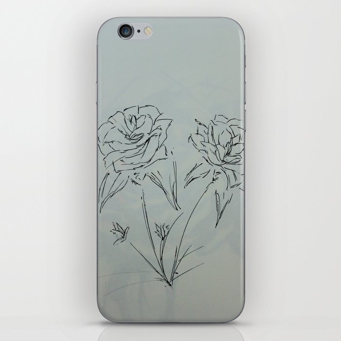rose sketch iPhone Skin