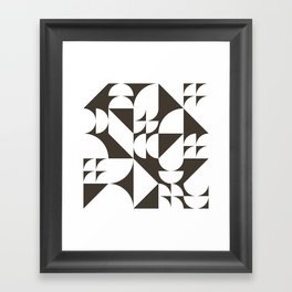Geometrical modern classic shapes composition 6 Framed Art Print