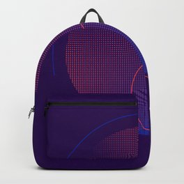 Purple and Pink Halftone Badge Backpack