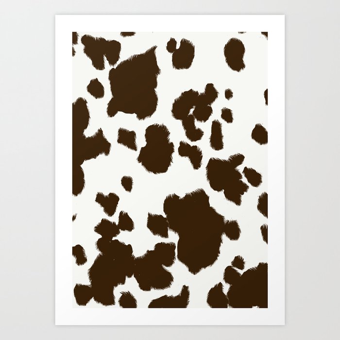 Brown and White Cow Print