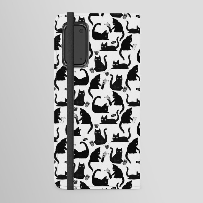 Bad Cats Knocking Stuff Over Android Wallet Case