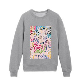 Party holiday colorful pattern Kids Crewneck