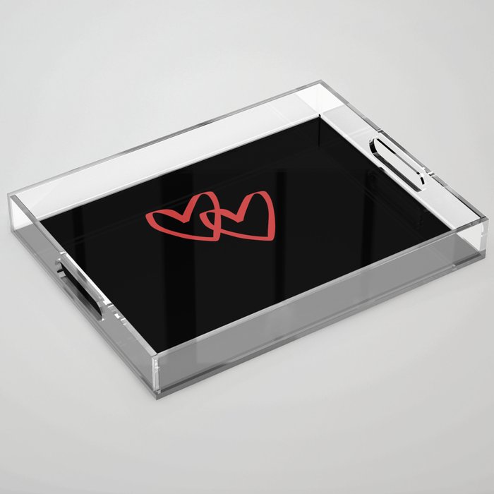 Heart Couple Acrylic Tray