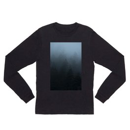 Blue Trees in Fog Great Smoky Mountains Long Sleeve T Shirt