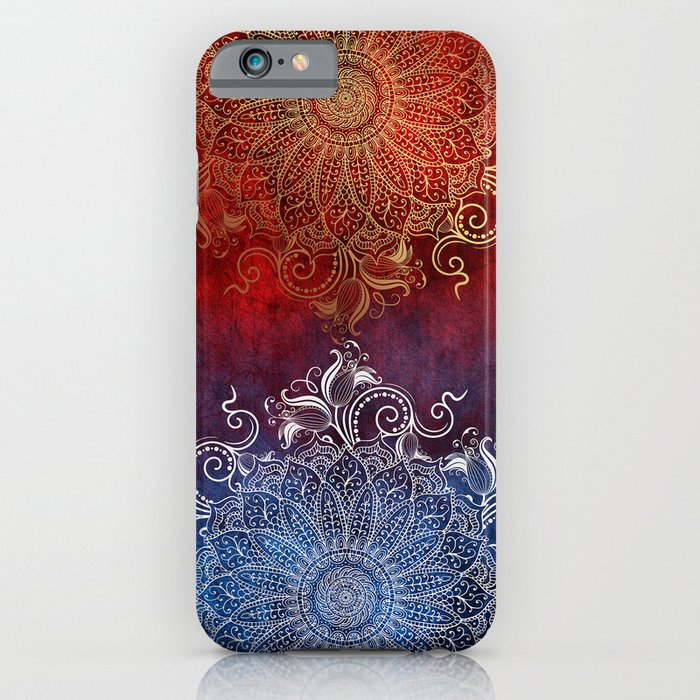 mandala - fire & ice iphone case