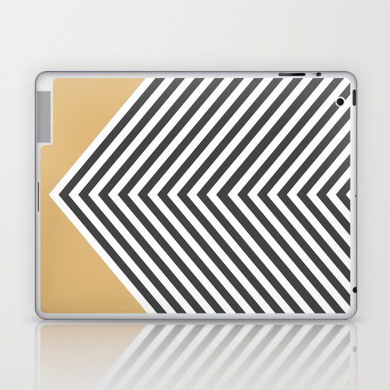 Gold Chevron Laptop & iPad Skin