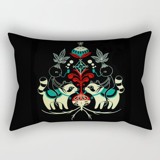 Mandragora and racoon. Rectangular Pillow