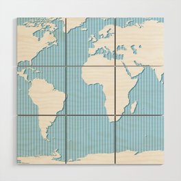 World map Wood Wall Art