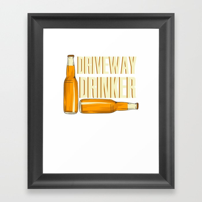 Driveway Drinker Framed Art Print