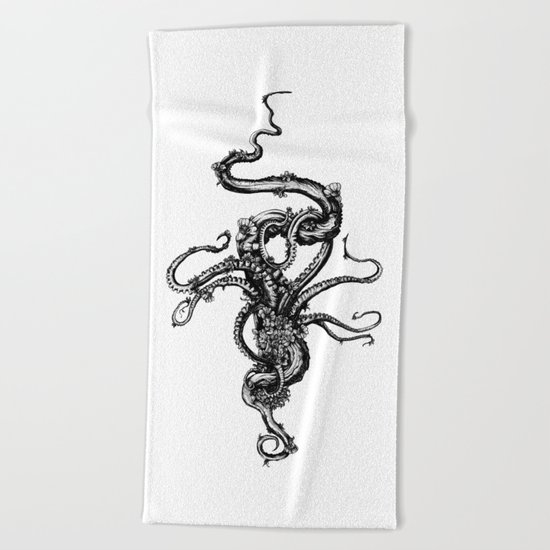 Octoflowers Beach Towel