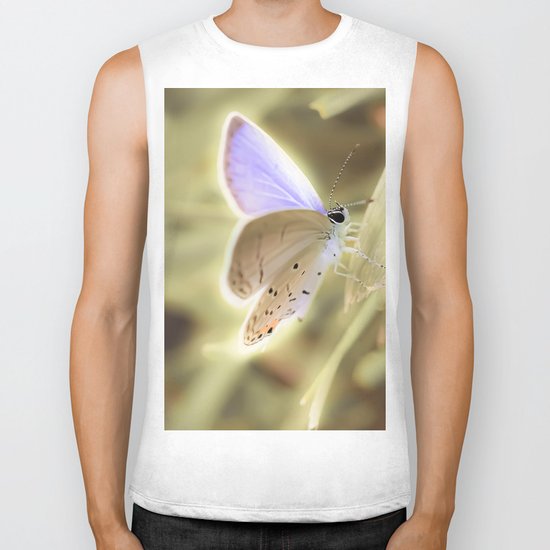 Purple Butterfly Biker Tank