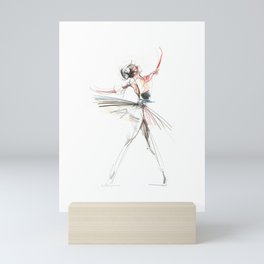 Original Ballet Dance Drawing Mini Art Print